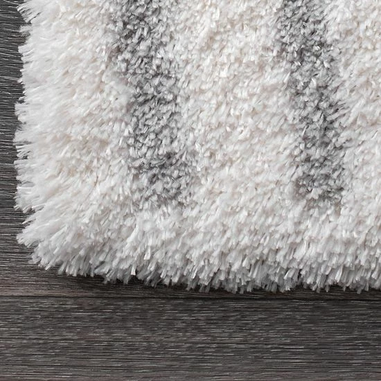 NuLOOM Airy Shag Renata Moroccan Striped Rug 6 NuLOOM Airy Shag Renata Moroccan Striped Rug - Image 4