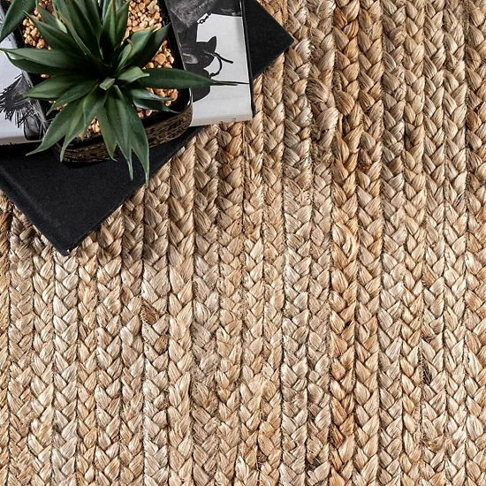 NuLOOM Rigo Solid Jute Rug Off White 8 NuLOOM Rigo Solid Jute Rug Off White - Image 6