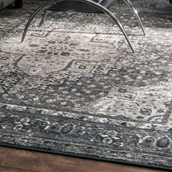 Alternative view of NuLOOM Traces Vintage Kellum Framed Floral Rug