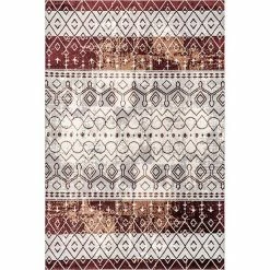 NuLOOM Audrey Machine Washable Geometric Moroccan Area Rug Red -nuLOOM Sales Store unnamed file 1758