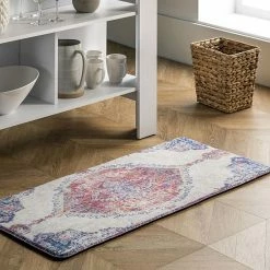 Alternative view of NuLOOM Vintage Medallion Kitchen Mat