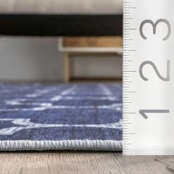 NuLOOM Maribel Geometric Machine Washable Indoor Outdoor Area Rug Blue -nuLOOM Sales Store unnamed file 1789