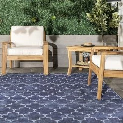 NuLOOM Maribel Geometric Machine Washable Indoor Outdoor Area Rug Blue -nuLOOM Sales Store unnamed file 1790