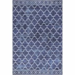 NuLOOM Maribel Geometric Machine Washable Indoor Outdoor Area Rug Blue -nuLOOM Sales Store unnamed file 1793