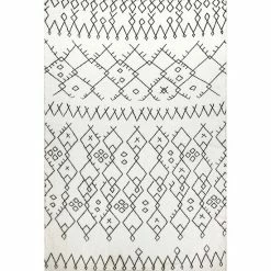 NuLOOM Bev Moroccan Machine Washable Shag Area Rug Black