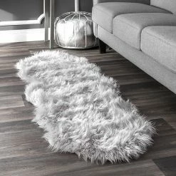NuLOOM Terrell Faux Sheepskin Solid Shag Rug - 2' X 6' Ivory 9 NuLOOM Terrell Faux Sheepskin Solid Shag Rug - 2' X 6' Ivory -nuLOOM Sales Store unnamed file 1881