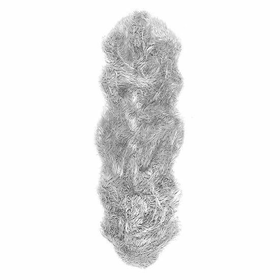 NuLOOM Terrell Faux Sheepskin Solid Shag Rug - 2' X 6' Ivory 7 NuLOOM Terrell Faux Sheepskin Solid Shag Rug - 2' X 6' Ivory - Image 5