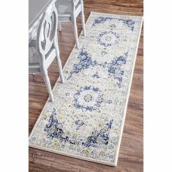 NuLOOM Traditional Medallion Verona Rug Blue -nuLOOM Sales Store unnamed file 193