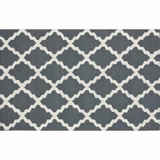 NuLOOM Marbella Marrakech Trellis Wool Rug Light Gray 9 NuLOOM Marbella Marrakech Trellis Wool Rug Light Gray - Image 7