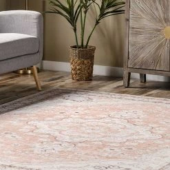 NuLOOM Tracie Machine Washable Floral Medallion Area Rug -nuLOOM Sales Store unnamed file 2030