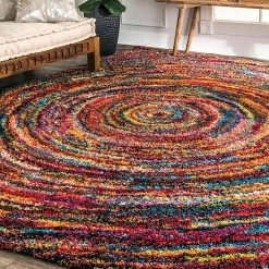 NuLOOM Ardelle Colorful Swirl Shag Rug -nuLOOM Sales Store unnamed file 2039