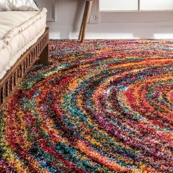 NuLOOM Ardelle Colorful Swirl Shag Rug -nuLOOM Sales Store unnamed file 2040