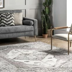 NuLOOM Gladys Machine Washable Vintage Medallion Area Rug -nuLOOM Sales Store unnamed file 2051