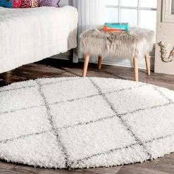 NuLOOM Easy Shag Shanna Lattice Rug Gray -nuLOOM Sales Store unnamed file 210