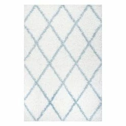 NuLOOM Easy Shag Shanna Lattice Rug Gray -nuLOOM Sales Store unnamed file 214