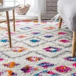 NuLOOM Tatyana Moroccan Diamond Geometric Shag Rug -nuLOOM Sales Store unnamed file 2153