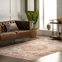 NuLOOM Dawson Machine Washable Distressed Medallion Area Rug -nuLOOM Sales Store unnamed file 2165