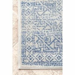 NuLOOM Vintage Lorena Tribal Rug Light Blue -nuLOOM Sales Store unnamed file 2174