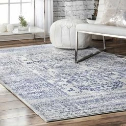 NuLOOM Vintage Lorena Tribal Rug Light Blue -nuLOOM Sales Store unnamed file 2179