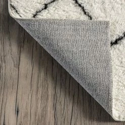 NuLOOM Rae Abstract Stripes Machine Washable Shag Area Rug Black -nuLOOM Sales Store unnamed file 2185