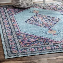 NuLOOM Dortha Vintage Framed Medallion Rug Gray -nuLOOM Sales Store unnamed file 2200