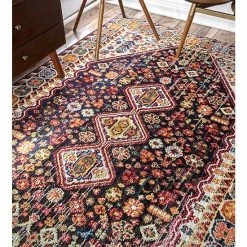 NuLOOM Vintage Erline Framed Floral Rug Black 10 NuLOOM Vintage Erline Framed Floral Rug Black -nuLOOM Sales Store unnamed file 2219