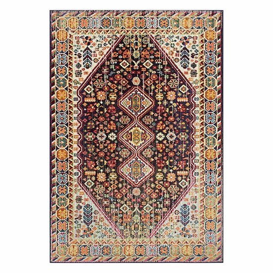 NuLOOM Vintage Erline Framed Floral Rug Black 8 NuLOOM Vintage Erline Framed Floral Rug Black - Image 6