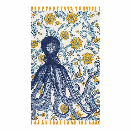NuLOOM Thomas Paul Octopus Rug Aqua 3 NuLOOM Thomas Paul Octopus Rug Aqua