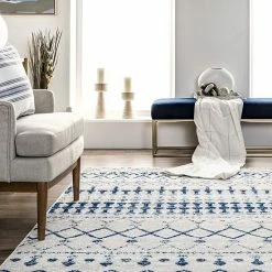 NuLOOM Bodrum Blythe Geometric Rug White Black -nuLOOM Sales Store unnamed file 223