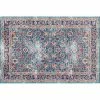 NuLOOM Stone Washed Isela Vintage Persian Framed Floral Rug Blue -nuLOOM Sales Store unnamed file 2231