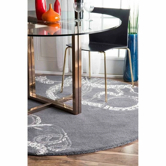 NuLOOM Kyoto Octopus Tail Wool Blend Rug Midnight 4 NuLOOM Kyoto Octopus Tail Wool Blend Rug Midnight - Image 2