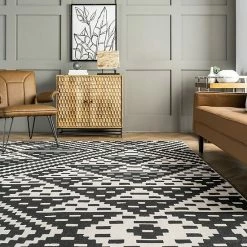 NuLOOM Chiara Machine Washable Modern Geometric Area Rug Black -nuLOOM Sales Store unnamed file 2294