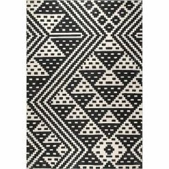 NuLOOM Chiara Machine Washable Modern Geometric Area Rug Black -nuLOOM Sales Store unnamed file 2296