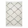 NuLOOM Jessie Moroccan Lattice Tassel Rug Off White