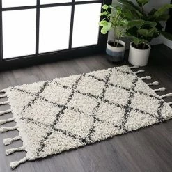 NuLOOM Jessie Moroccan Lattice Tassel Rug Off White 19 NuLOOM Jessie Moroccan Lattice Tassel Rug Off White -nuLOOM Sales Store unnamed file 2317