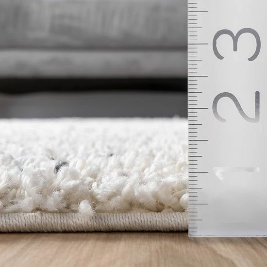 NuLOOM Jessie Moroccan Lattice Tassel Rug Off White 9 NuLOOM Jessie Moroccan Lattice Tassel Rug Off White - Image 7