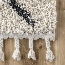 NuLOOM Jessie Moroccan Lattice Tassel Rug Off White 24 NuLOOM Jessie Moroccan Lattice Tassel Rug Off White -nuLOOM Sales Store unnamed file 2322