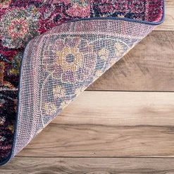 NuLOOM Bodrum Leilani Persian Framed Floral Rug Fuchsia -nuLOOM Sales Store unnamed file 2365