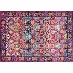NuLOOM Bodrum Leilani Persian Framed Floral Rug Fuchsia -nuLOOM Sales Store unnamed file 2367