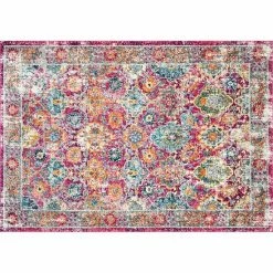 NuLOOM Bodrum Leilani Persian Framed Floral Rug Fuchsia -nuLOOM Sales Store unnamed file 2368