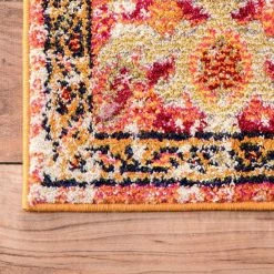 NuLOOM Casablanca Mackenzie Vintage Framed Floral Rug Violet Pink 15 NuLOOM Casablanca Mackenzie Vintage Framed Floral Rug Violet Pink -nuLOOM Sales Store unnamed file 2388