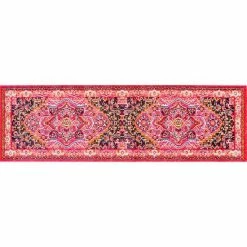 NuLOOM Casablanca Mackenzie Vintage Framed Floral Rug Violet Pink 17 NuLOOM Casablanca Mackenzie Vintage Framed Floral Rug Violet Pink -nuLOOM Sales Store unnamed file 2390
