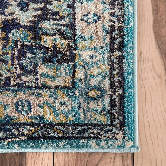 NuLOOM Casablanca Mackenzie Vintage Framed Floral Rug Violet Pink 9 NuLOOM Casablanca Mackenzie Vintage Framed Floral Rug Violet Pink - Image 7