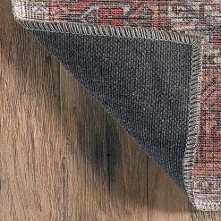 NuLOOM Marilyn Machine Washable Distressed Persian Border Area Rug Blue -nuLOOM Sales Store unnamed file 2417