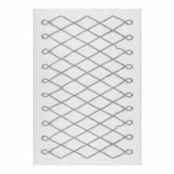 NuLOOM Airy Shag Stasia Diamond Geometric Rug Gray -nuLOOM Sales Store unnamed file 2445