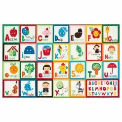 NuLOOM Giza Alphabet Block Rug