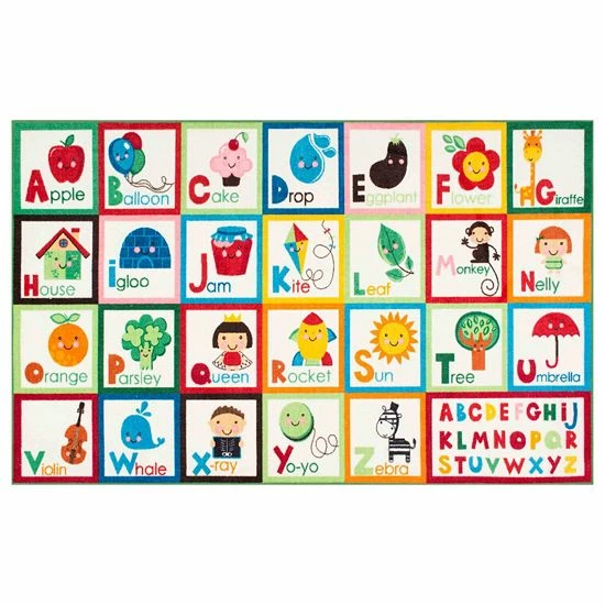 NuLOOM Giza Alphabet Block Rug 3 NuLOOM Giza Alphabet Block Rug