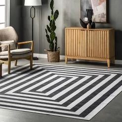 NuLOOM Sharri Modern Striped Machine Washable Area Rug -nuLOOM Sales Store unnamed file 2532
