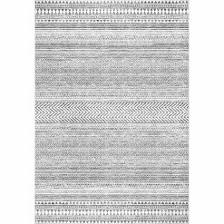 NuLOOM Kira Machine Washable Tribal Geometric Area Rug Gray