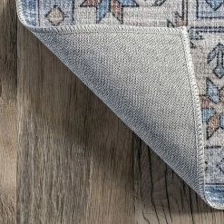 NuLOOM Elowyn Machine Washable Medallion Area Rug Blue -nuLOOM Sales Store unnamed file 2543